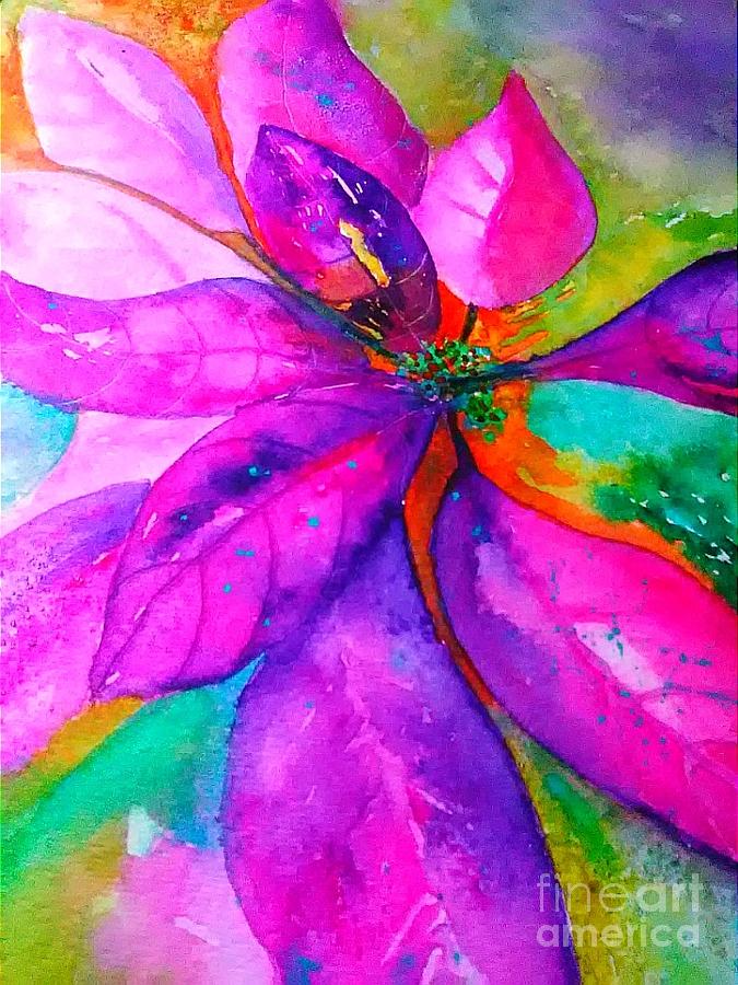 Bold Floral Painting by Eunice Miller