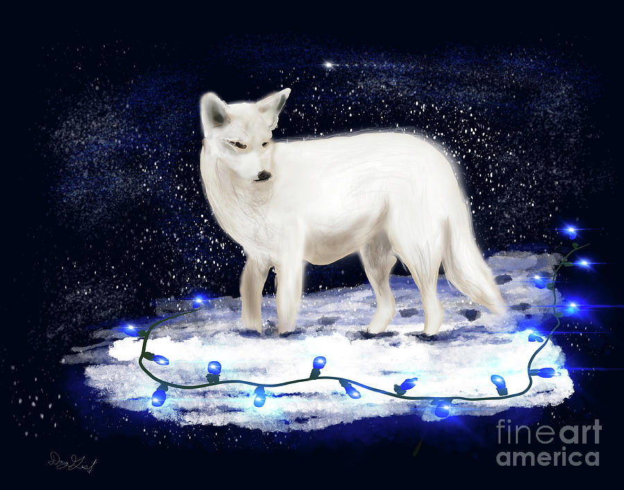Holiday Coyote Digital Art by Doug Gist