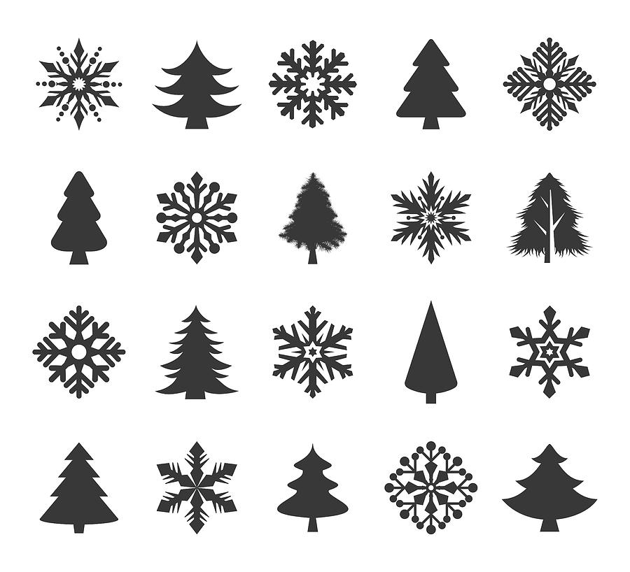 Holiday Icons Set Drawing by Artvea