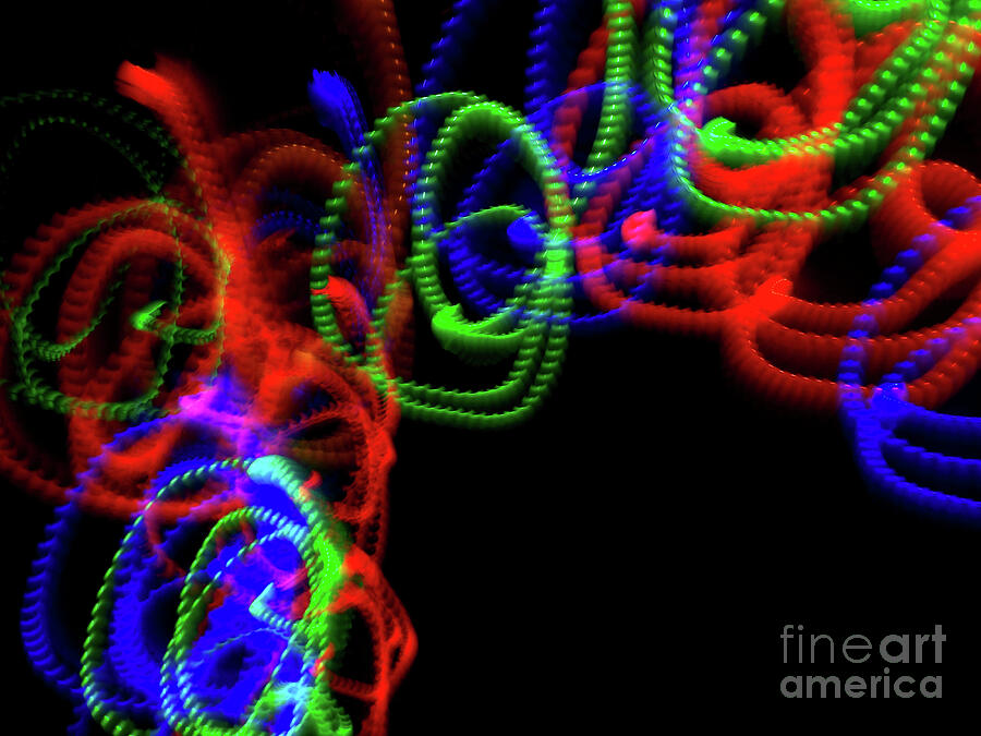 Holiday Light painting 284a experimental colorful circles Photograph by GJ Glorijean