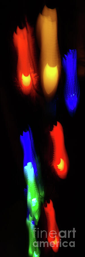 Holiday Light Painting Motion Vertical wide experimental Photograph by GJ Glorijean