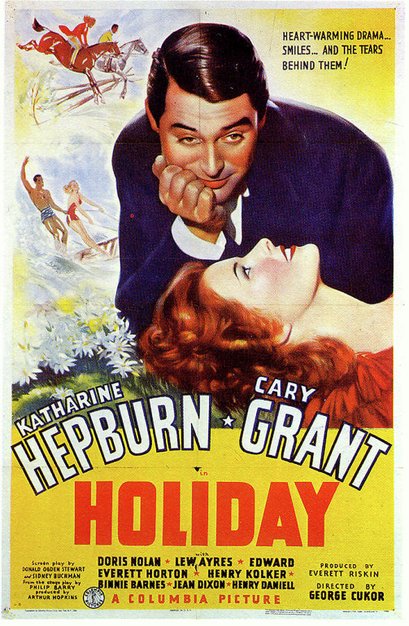 Katharine Hepburn Mixed Media - Holiday movie poster 1938 by Movie World Posters