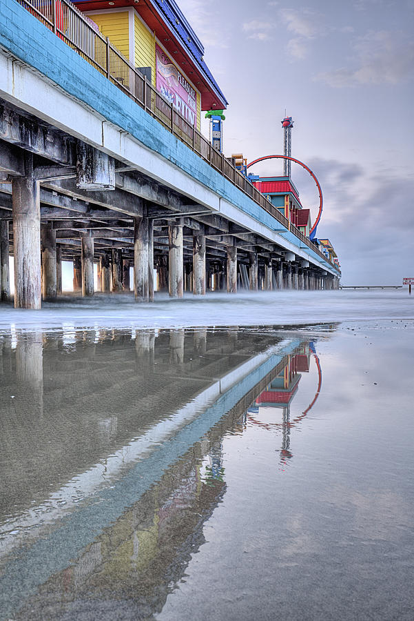 Holiday Reflections Galveston Photograph by JC Findley