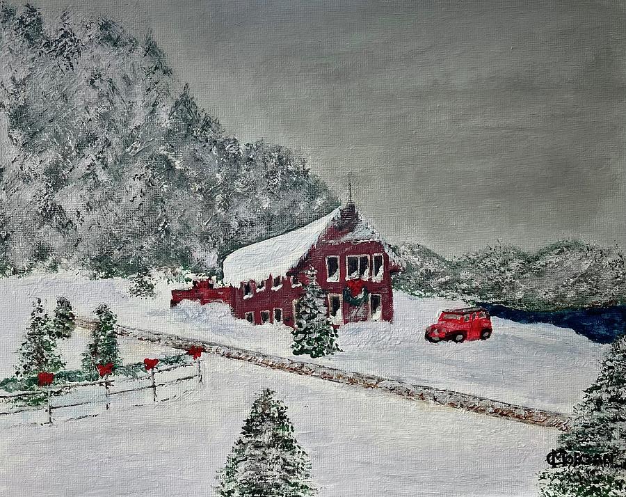 Holiday Station Painting by Cynthia Morgan