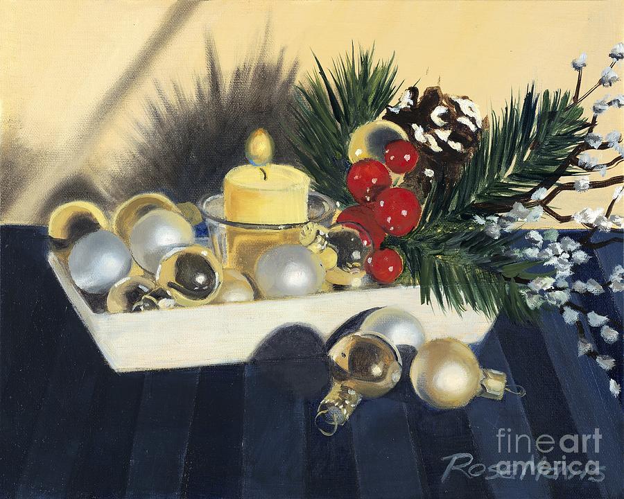 Stilllife Painting - Holiday Still Life by Rose Mavis Stilllife Painting - Holiday Still Life by Rose Mavis