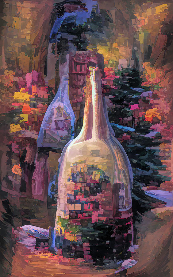 Holiday Wine From Steampunk Winery AI Digital Art by Floyd Snyder