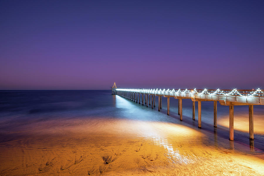 Holidays By The Seaside Scripps Pier Photograph by Joseph S Giacalone