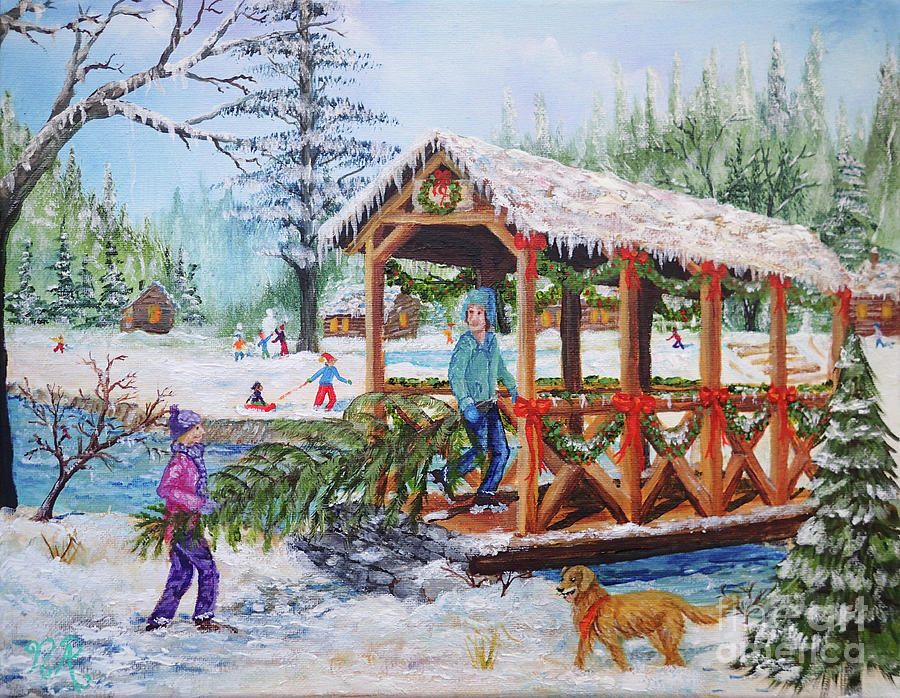 Holidays in the Georgia Mountains Painting by Nicole Angell
