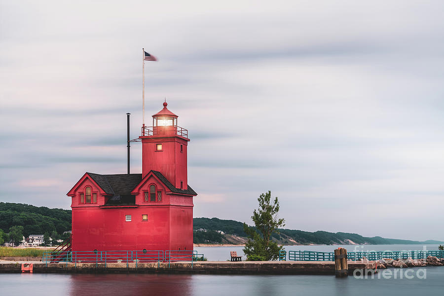 Grand Rapids Photograph - Holland Harbor Lighthouse in Holland, Michigan by Liesl Walsh