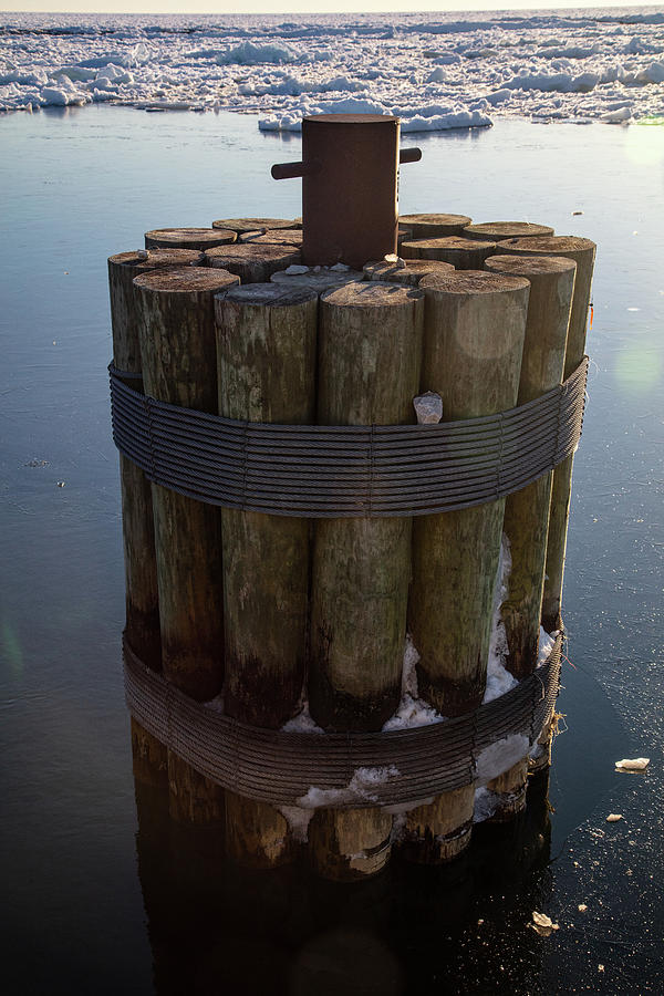 Holland Michigan Pier Post Photograph by Eldon McGraw