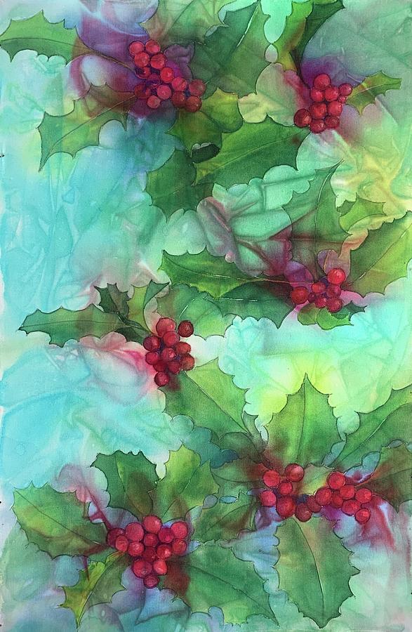 Holly Painting by Barbara Pease