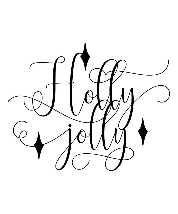 Holly Jolly Merry Christmas Gifts Digital Art by Caterina Christakos