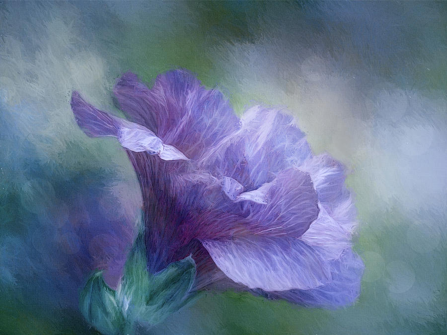 Hollyhock In Purples Digital Art By Terry Davis Fine Art America   Hollyhock In Purples Terry Davis 