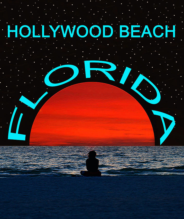 Hollywood Beach Florida Dream Girl Mixed Media by David Lee Thompson