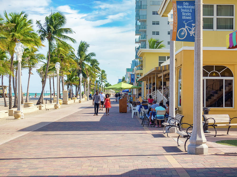 Hollywood beach in South Florida Photograph by Karel Miragaya - Fine ...