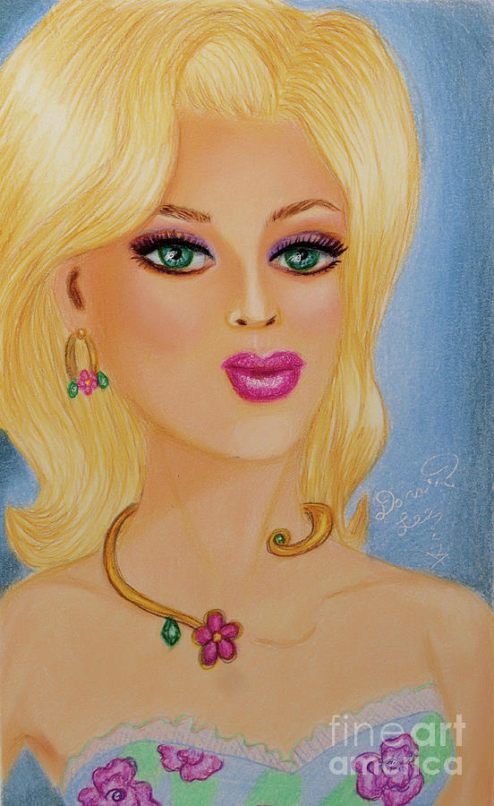 Hollywood Girl In Spring Pastels Painting by Dorothy Lee