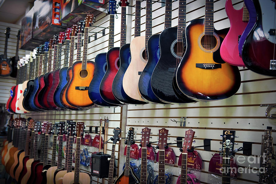 Hollywood Guitars Photograph by David Zanzinger
