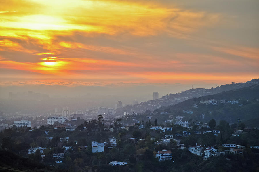 Hollywood Hills Sunset Photograph by Kyle Hanson - Fine Art America