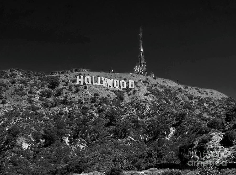 Hollywood Sign b/w Photograph by Nina Prommer