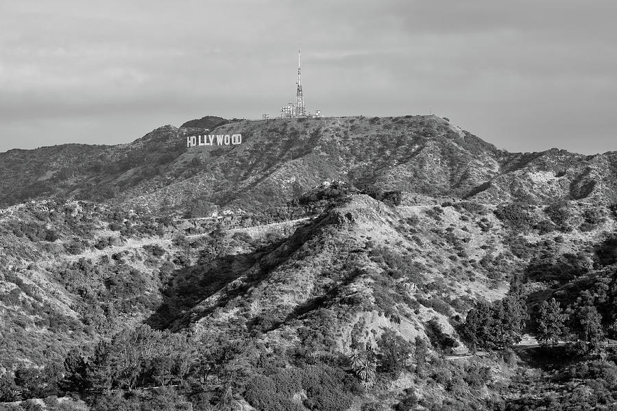 Hollywood Sign Black and White Photograph by Ram Vasudev