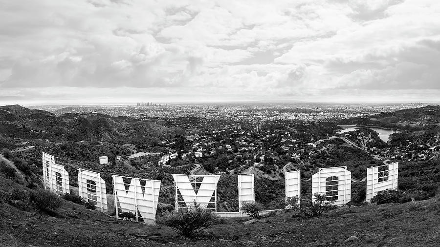 Hollywood Sign overlooking Los Angeles Photograph by Patrick Van Os