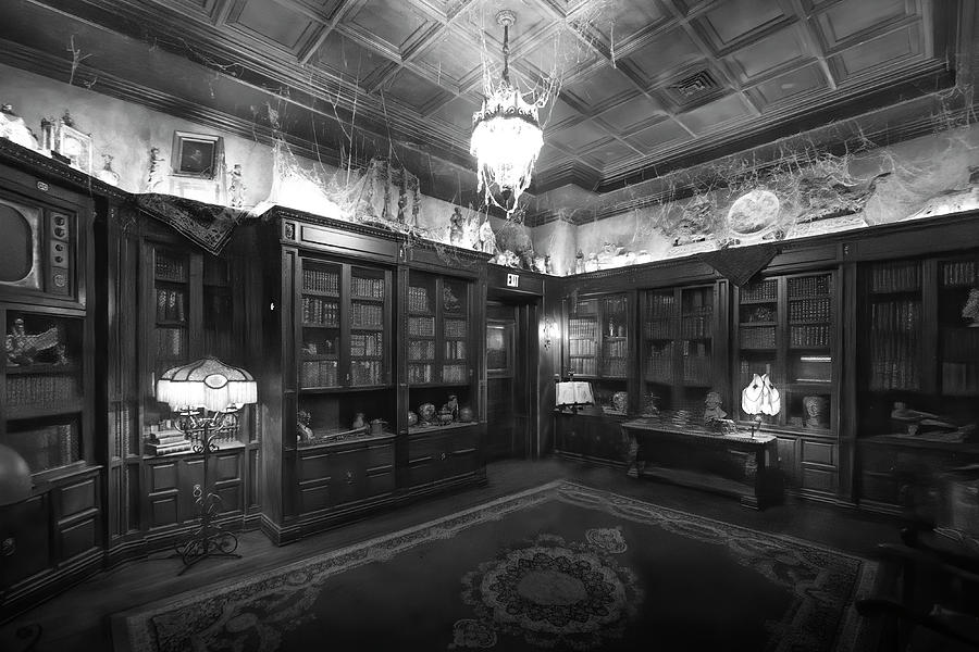 Hollywood Tower Hotel Library Room Photograph by Mark Andrew Thomas