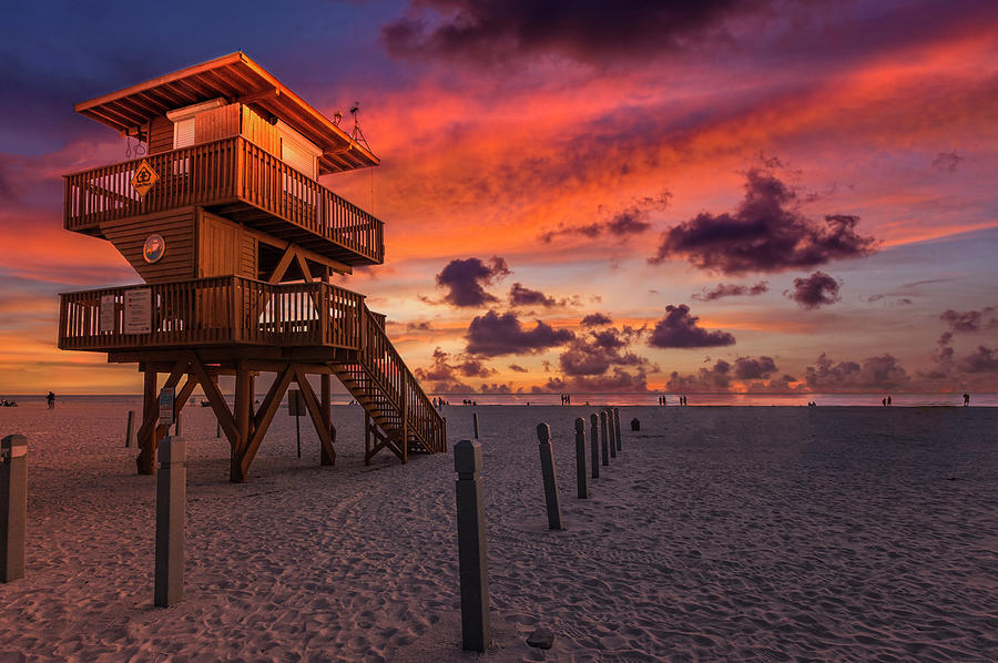Holmes Beach Sunset Photograph by ARTtography by David Bruce Kawchak