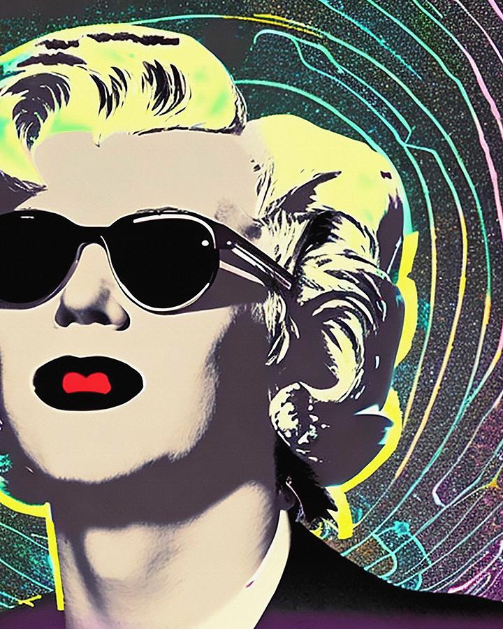 Hologram Of Andy Warhol Floating In Space A Vibrant Digital ...