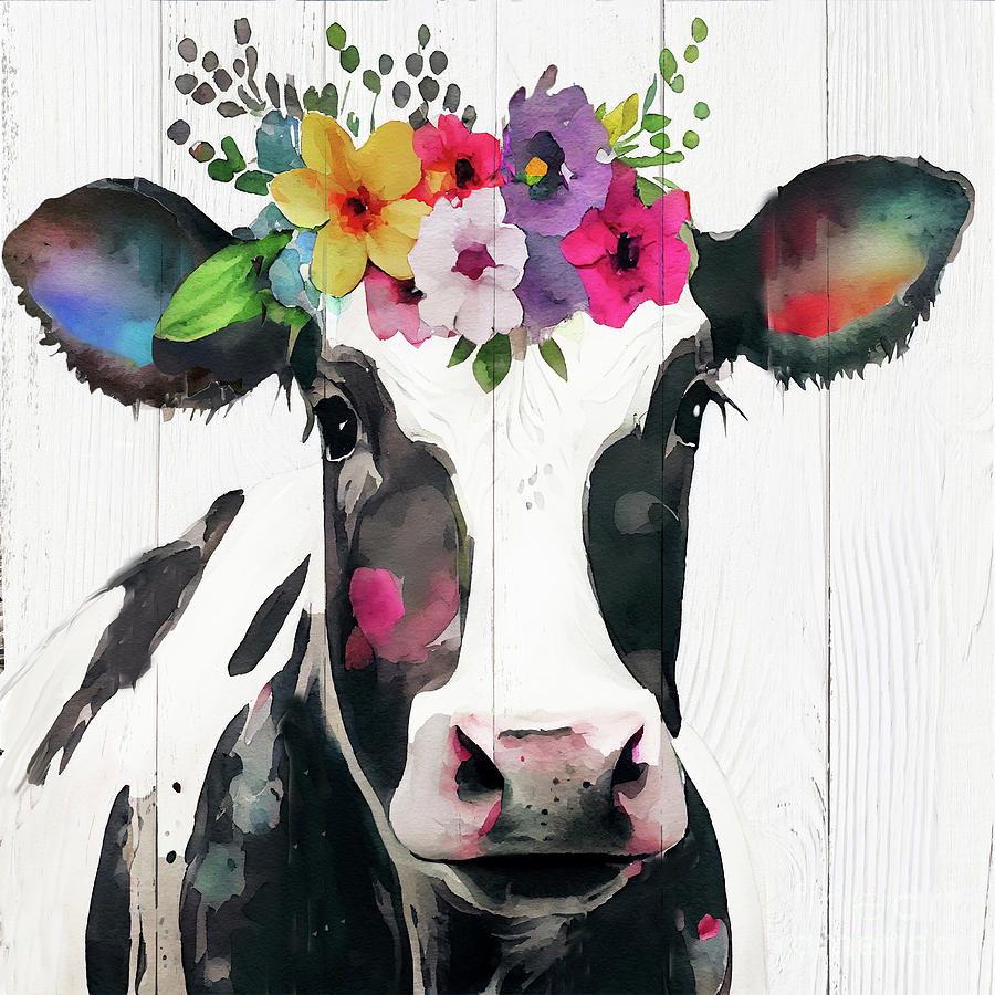 Cow Painting - Holsteina I by Mindy Sommers