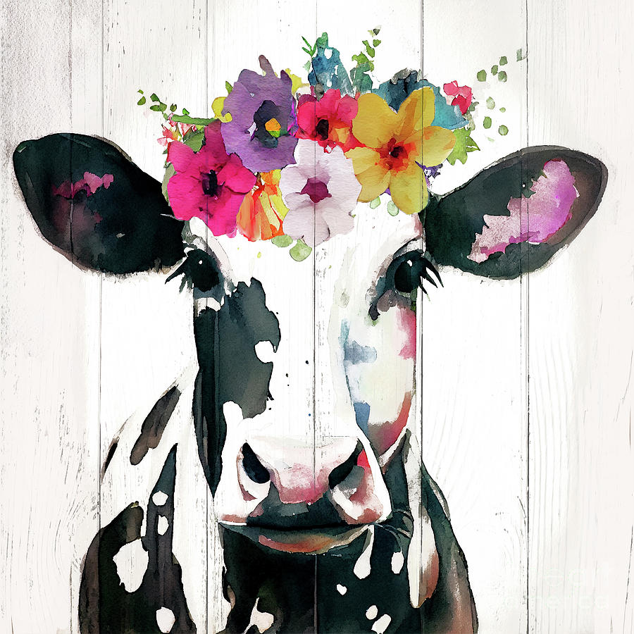 Cow Painting - Holsteina II by Mindy Sommers