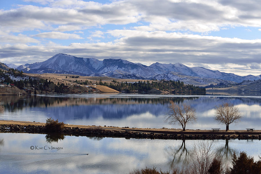 Holter Lake and Distant Mountain Peaks Photograph by Kae Cheatham