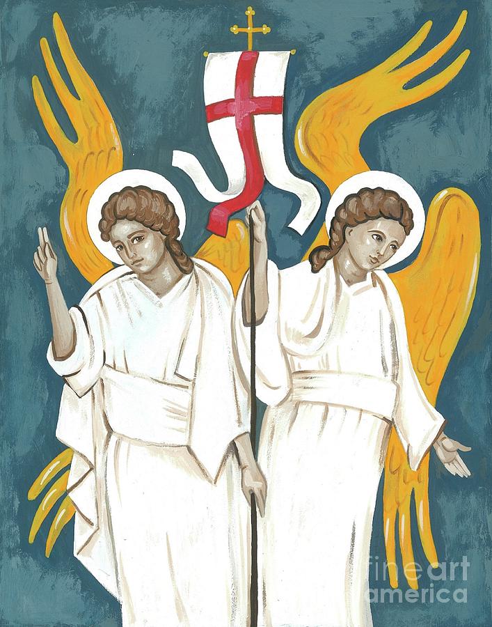 Holy Angels Painting by Margaryta Yermolayeva