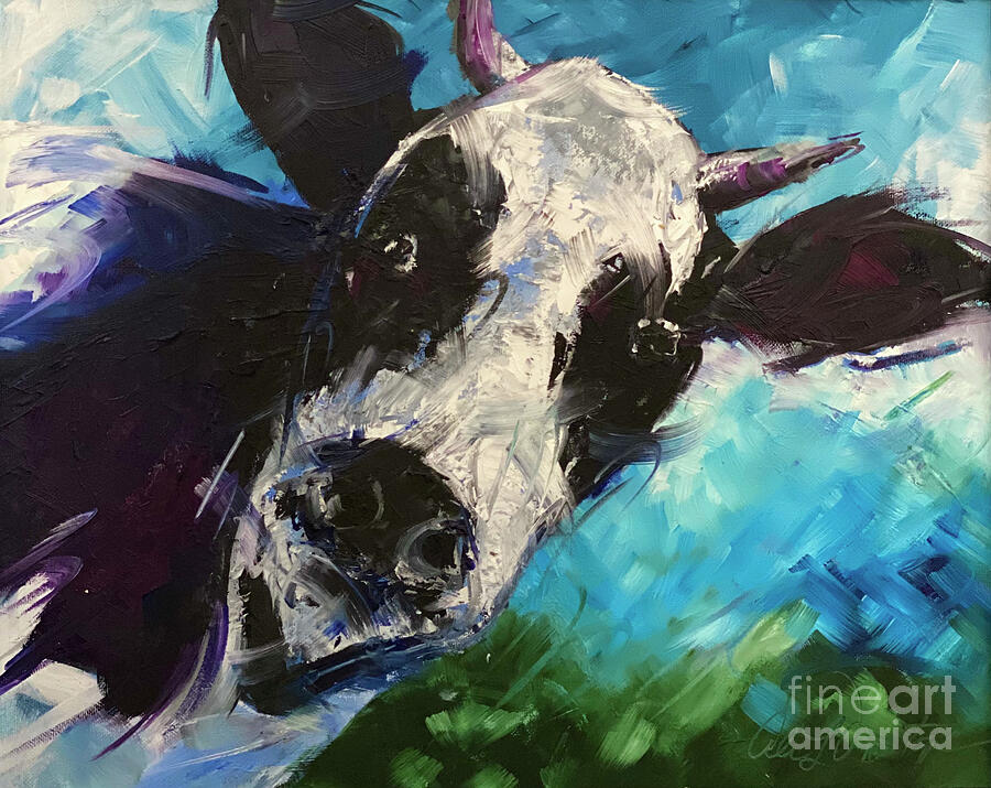 Animal Painting - Holy Cow by Alan Metzger