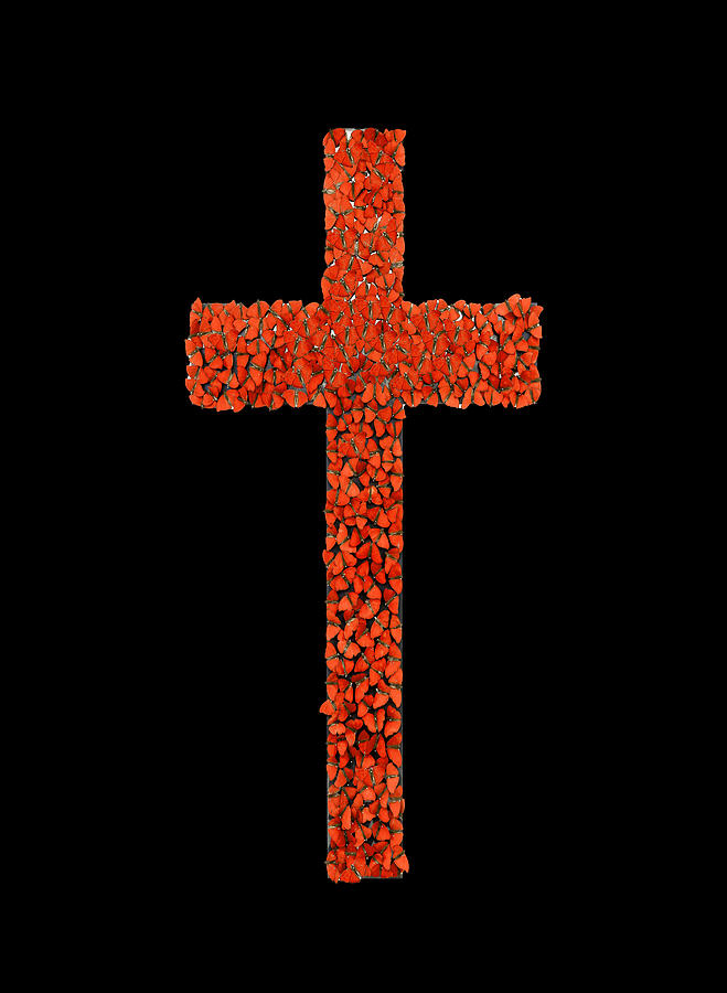Holy Cross in Firey Red Digital Art by Scott Fulton