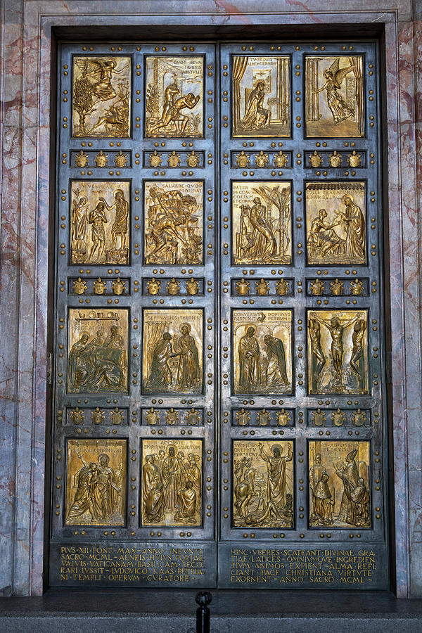 Holy Door at Basilica of St Peter in Vatican Photograph by Artur Bogacki