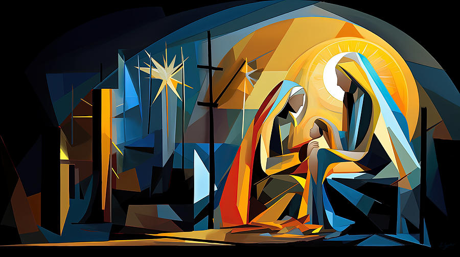 Jesus Christ Painting - Holy Family Artwork  by Lourry Legarde