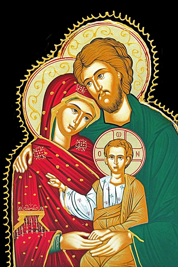 Holy Family Vintage Icon Photograph by Munir Alawi