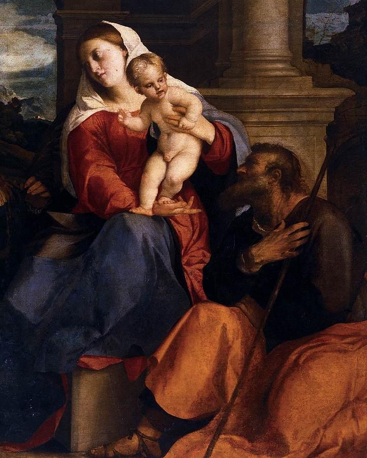 Holy Family with Saints Catherine of Alexandria and John the Baptist ...