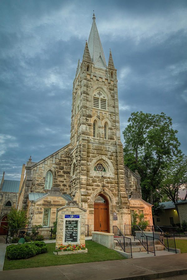 Holy Ghost Lutheran Church in Fredericksburg, TX Photograph by Tim Stanley