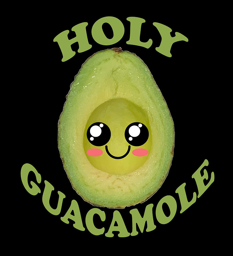 Holy Guacamole Cute Avocado Happy Face Photograph by Aaron Geraud