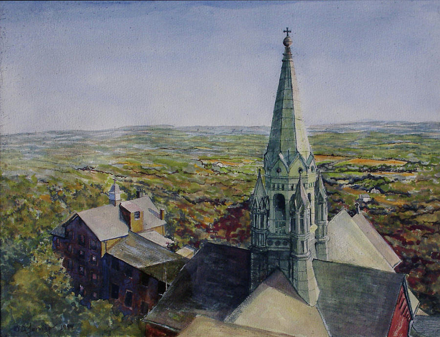Holy Hill Original. 1994 Painting by Douglas Jerving