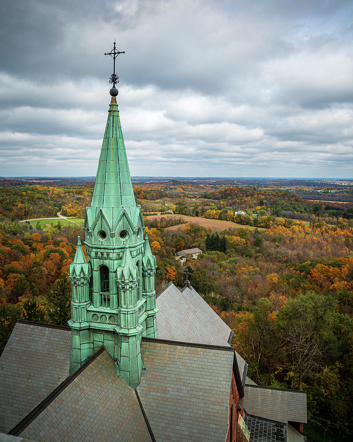 Holy Hill National Shrine Copper Spire Photograph by Adam Romanowicz