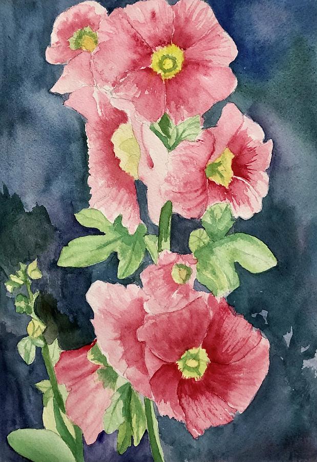 Holy Hollyhocks Painting by Nicole Curreri