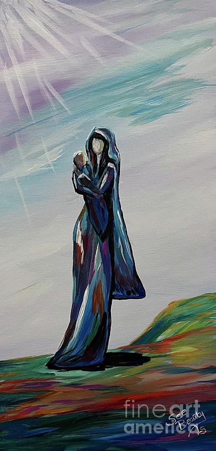 Christmas Painting - Holy Mary 2 by Lynne Susanne