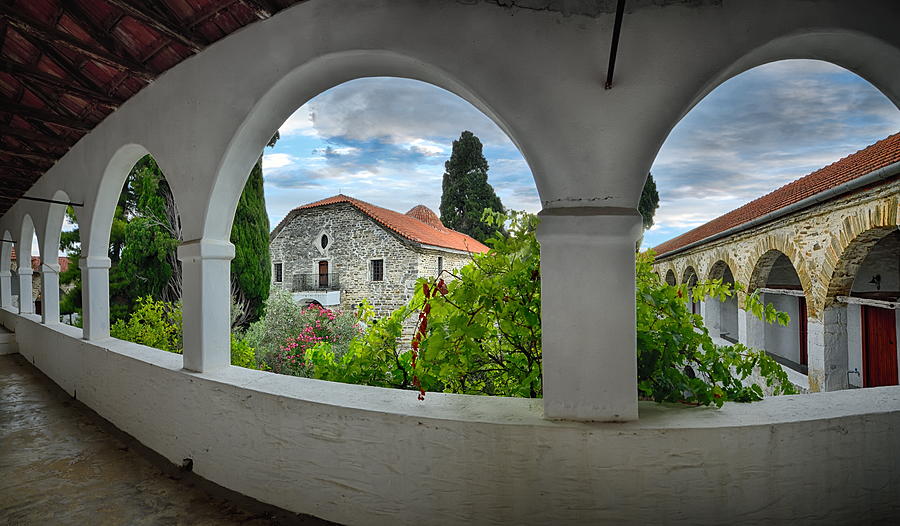 Holy Monastery of Annunciation Island (Ancient) Trikeri panorama Photograph by Photo By Dimitrios Tilis