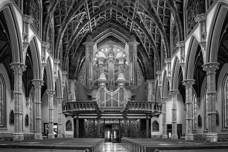 Holy Name Cathedral - Chicago - West End - BW Photograph by Nikolyn McDonald