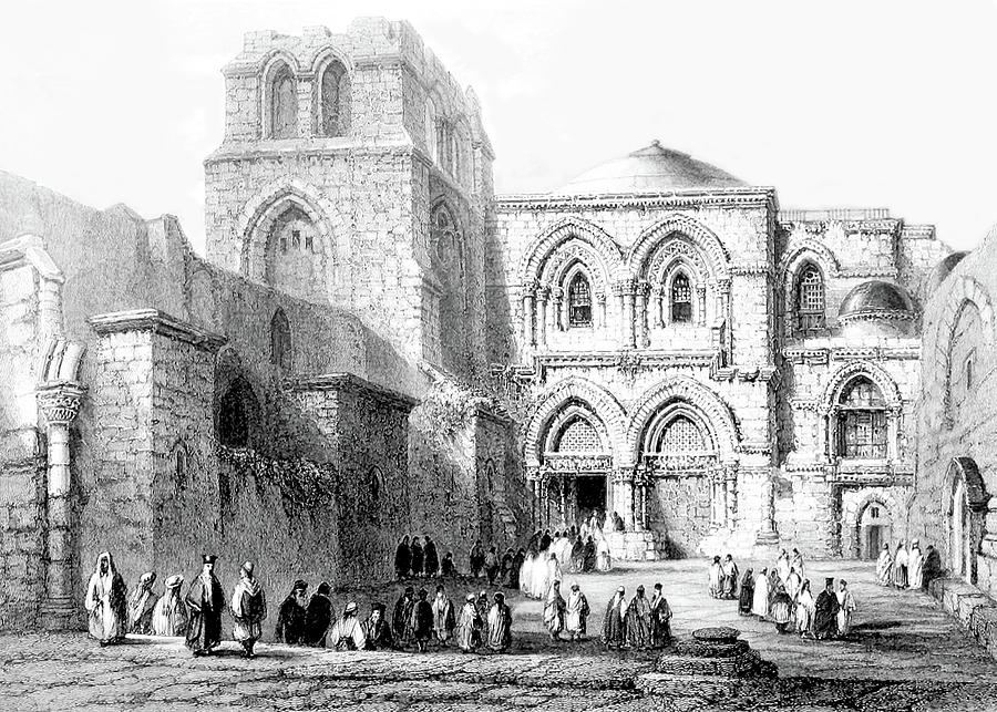 Holy Sepulchre Church in 1847 Photograph by Munir Alawi