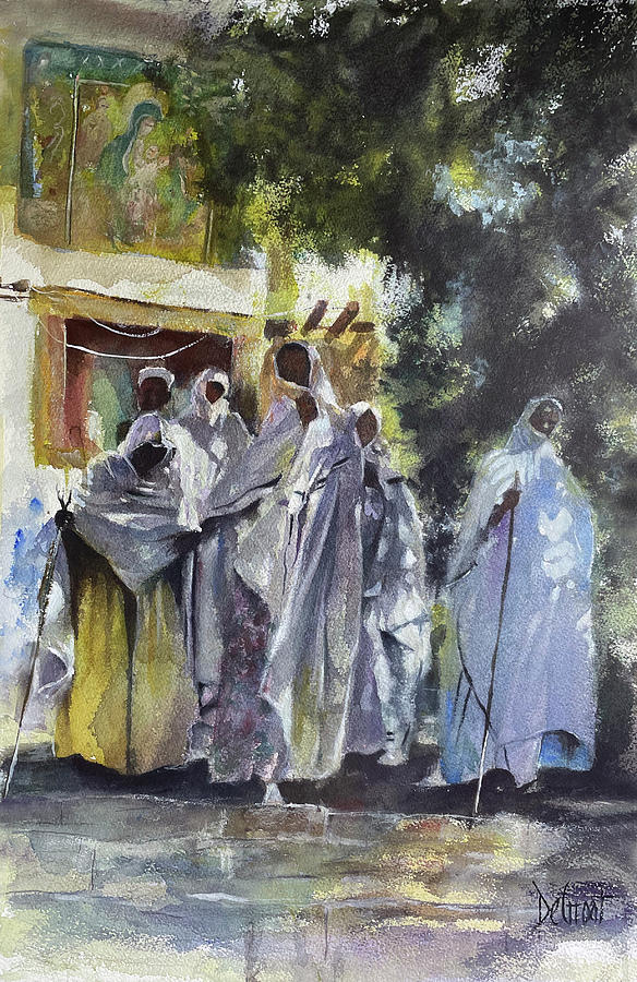 Ethiopian Holy Walk Painting by Gregory DeGroat