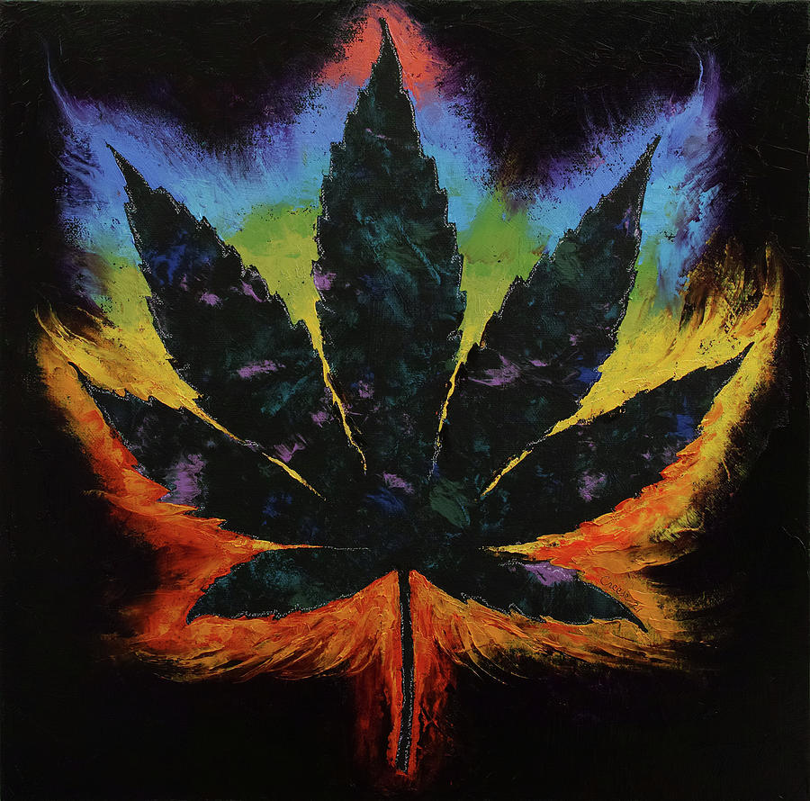 Pot Painting - Holy Weed by Michael Creese
