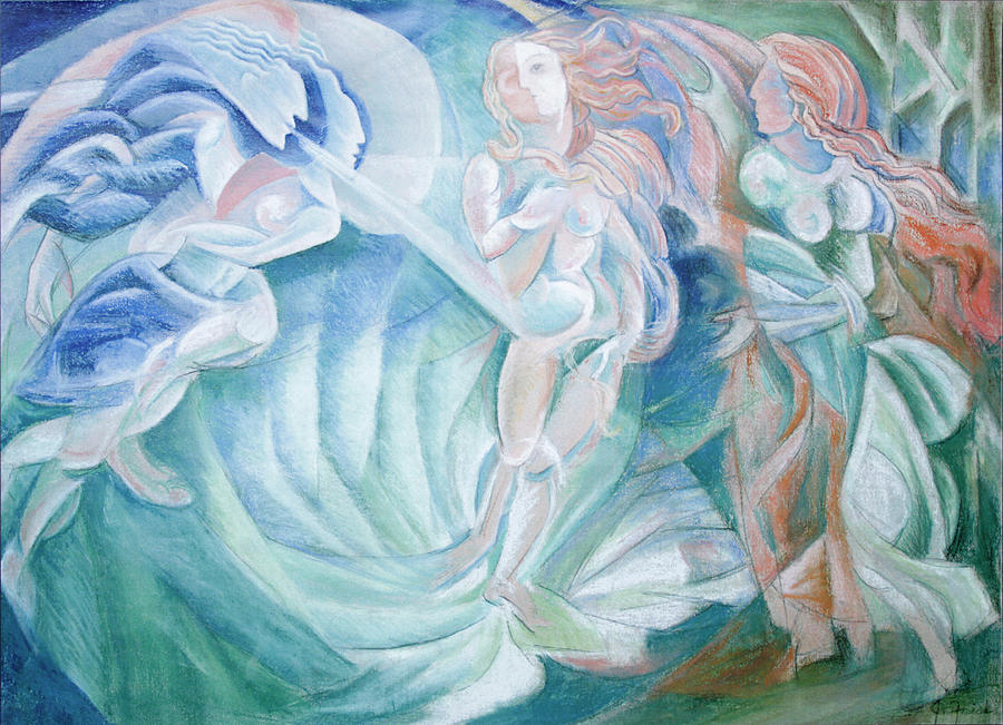 Homage to Botticelli Pastel by Judy Frisk